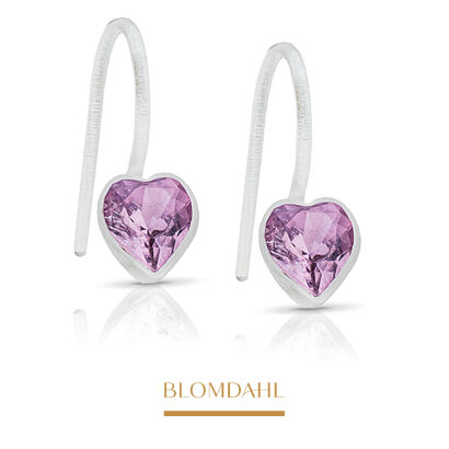 Kolczyki hipoalergiczne Heart Light Amethyst 6 mm