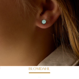 Kolczyki hipoalergiczne Soft Mint 6 mm - 3
