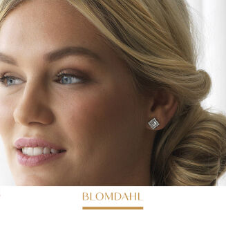 Kolczyki hipoalergiczne Brilliance Square Halo Crystal 11 mm - 2