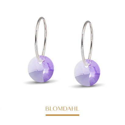 Hypoallergenic Round Violet 8mm Earrings