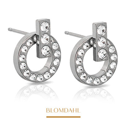 Hypoallergenic Earrings Grace Hollow Crystal 10/8 mm