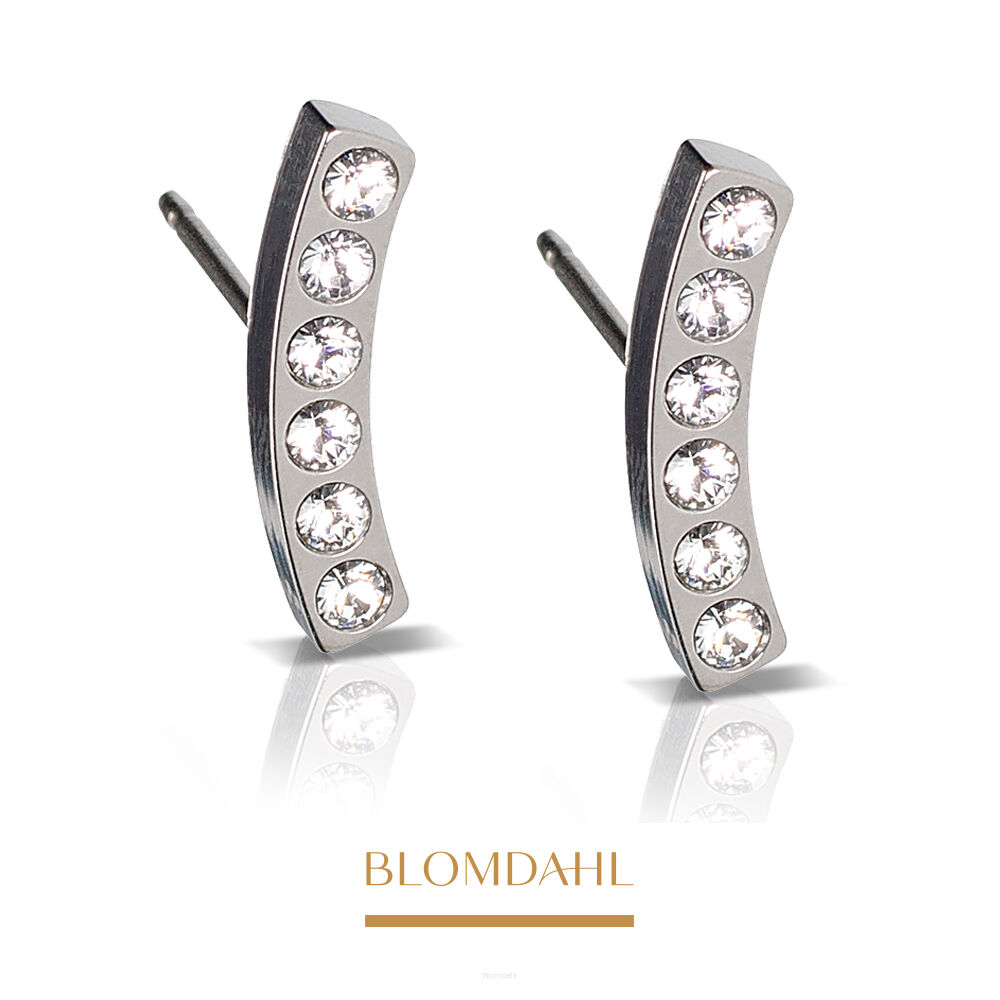 Hypoallergenic Brilliance Sweep Crystal Earrings 14 mm