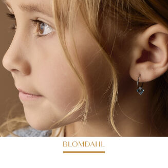 Kolczyki hipoalergiczne Bicone Aquamarine 6 mm - 2