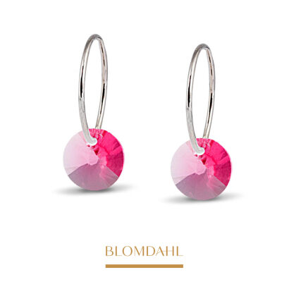 Hypoallergenic Round Rose 8 mm Earrings