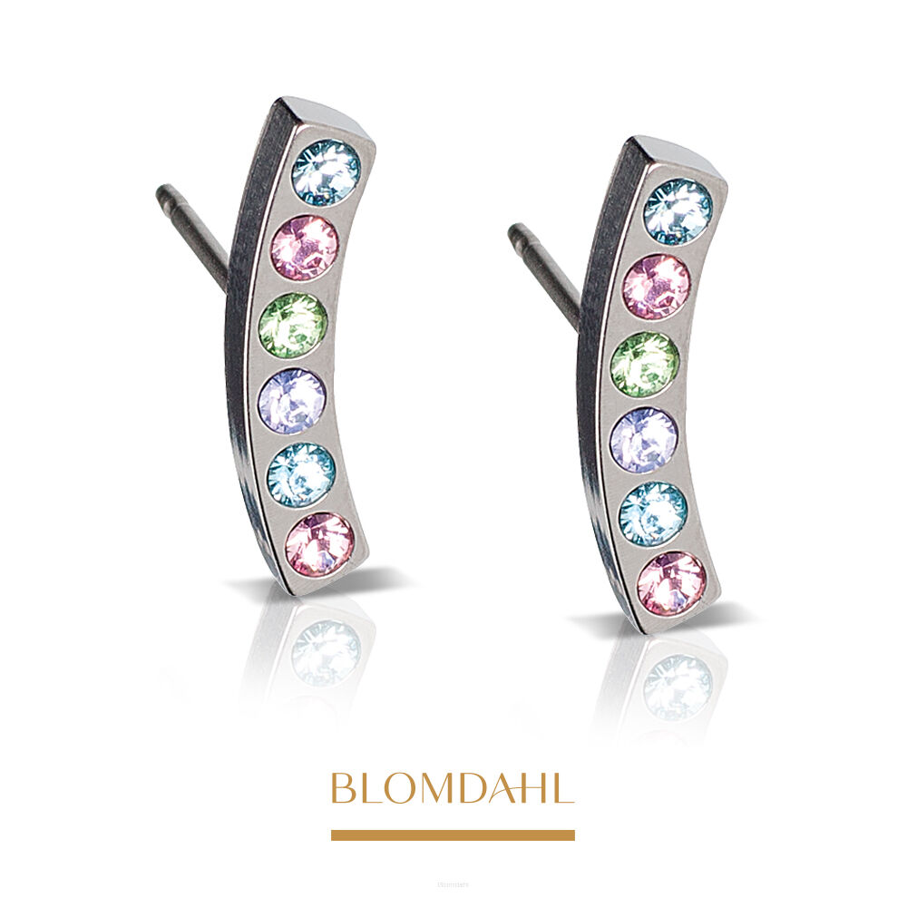 Hypoallergenic Earrings Brilliance Sweep Light Fantasy 14 mm