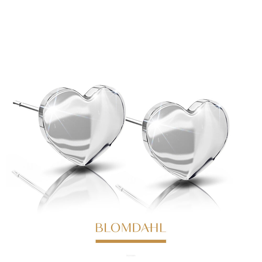 Hypoallergenic Heart Earrings 8 mm
