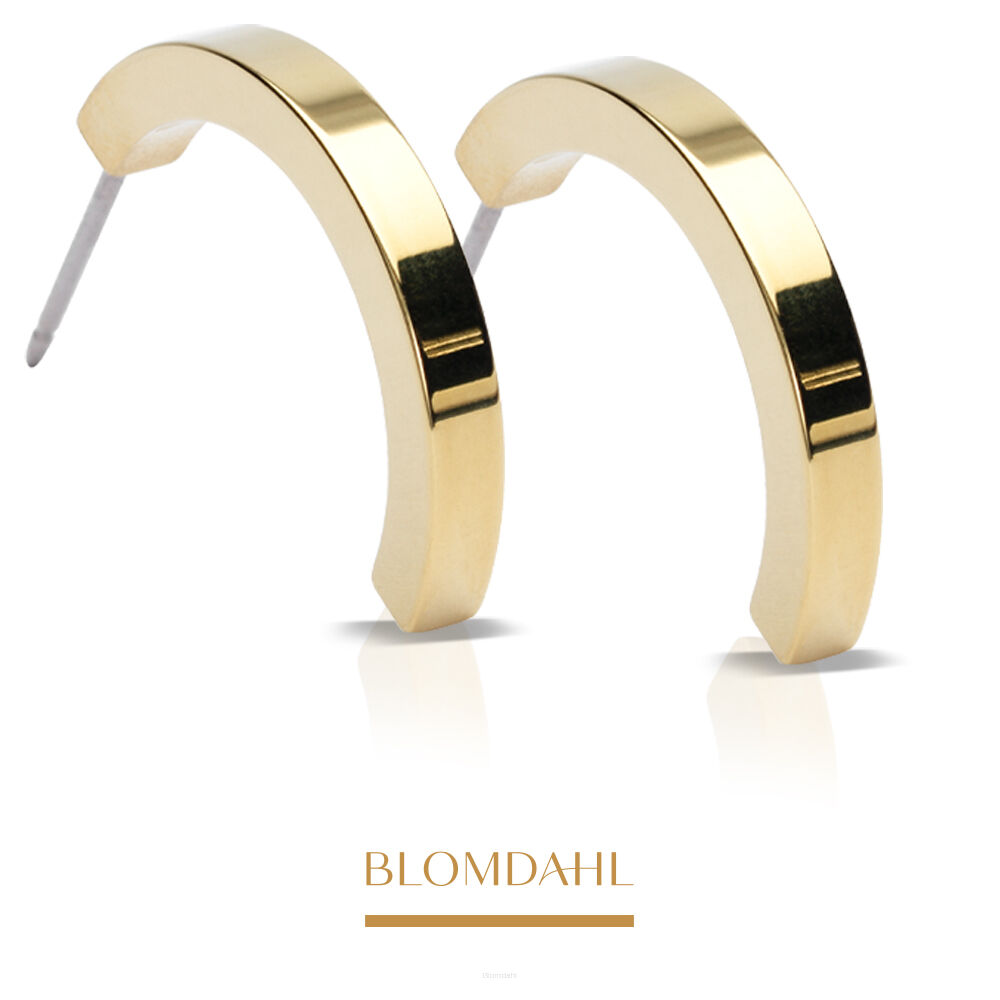Hypoallergenic Plain Curved Earrings 20 mm