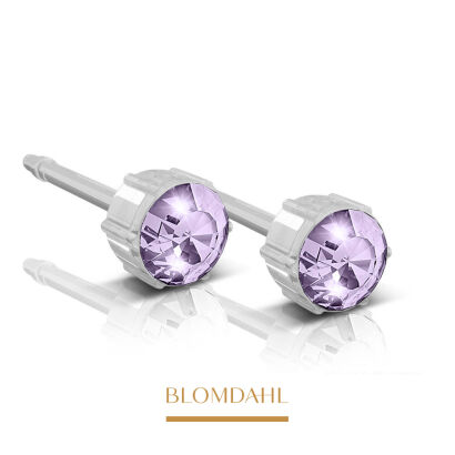 Hypoallergenic Violet 4mm Earrings
