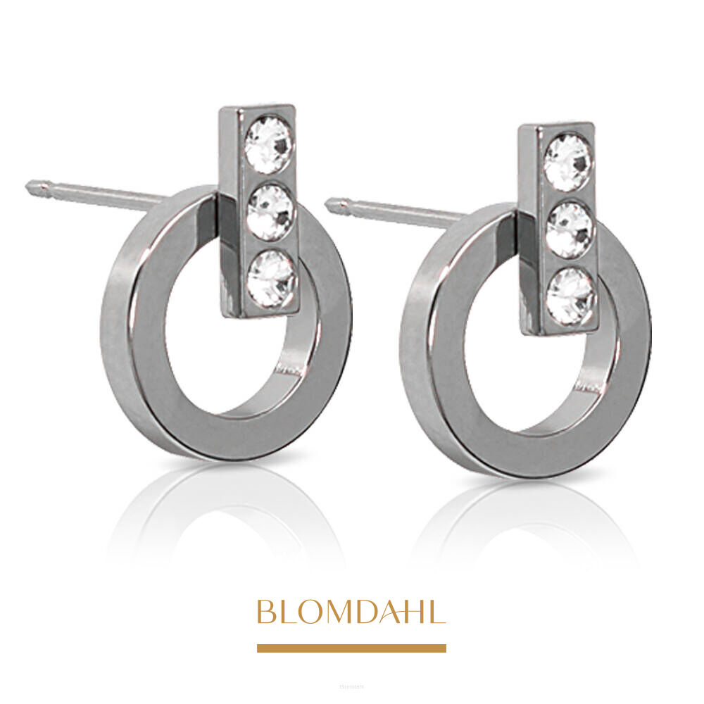 Hypoallergenic Chick Hollow Crystal Earrings 10/8 mm
