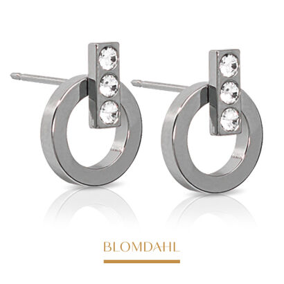 Hypoallergenic Chick Hollow Crystal Earrings 10/8 mm