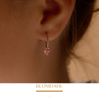 Kolczyki hipoalergiczne Bicone Light Rose 6 mm - 5