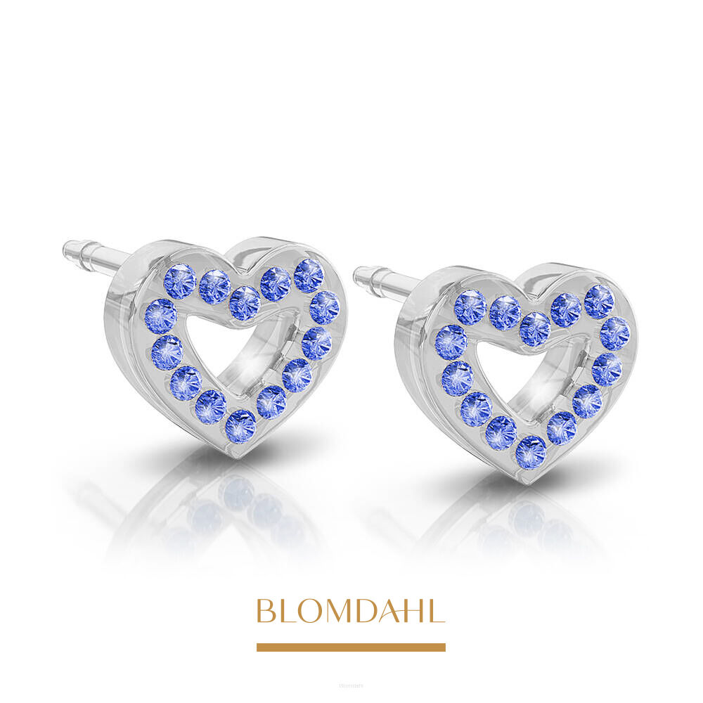 Кулони гіпоалергенні Brilliance Heart Hollow Sapphire 10 мм