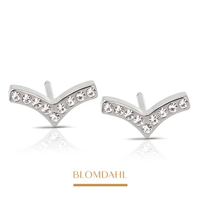 Hypoallergenic Brilliance Wing Crystal Earrings 8 mm