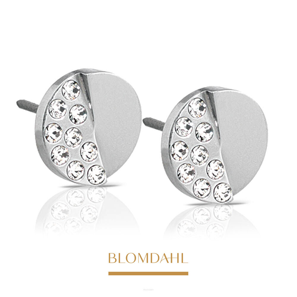 Hypoallergenic Earrings Brilliance Split Crystal 8 mm