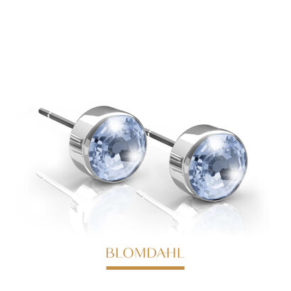 Hypoallergenic Bezel Alexandrite 5 mm Earrings