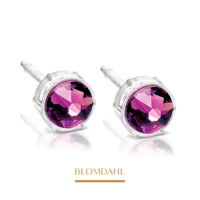 Hypoallergenic Lilac 6 mm Earrings