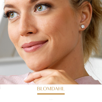 Кристальні гіпоалергенні сережки 8 мм - 3