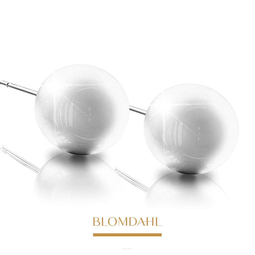 Hypoallergenic Pearl White Earrings 12 mm