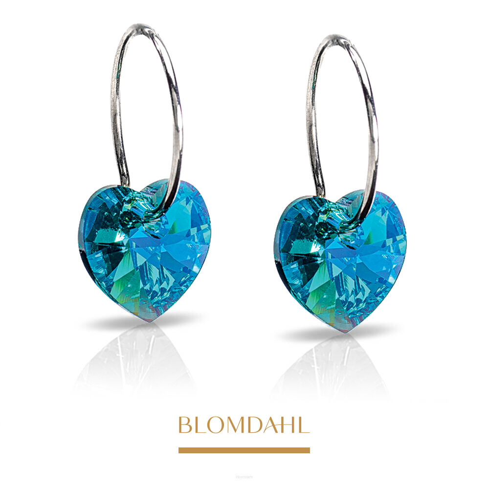 Hypoallergenic Heart Turquoise Earrings 10 mm