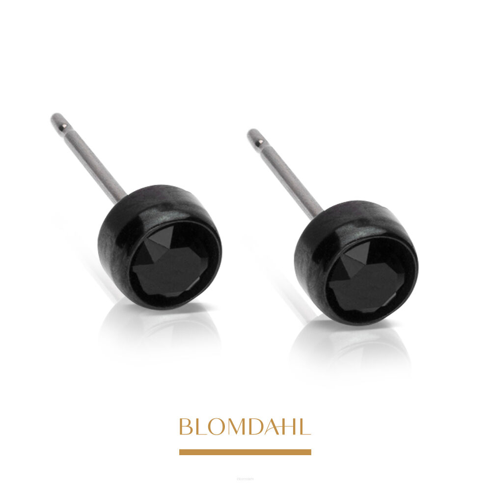 Hypoallergenic Black 5 mm Earrings