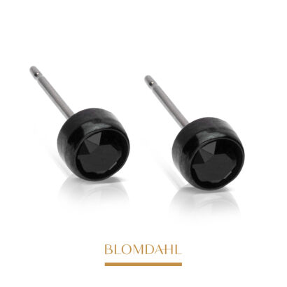 Hypoallergenic Black 5 mm Earrings