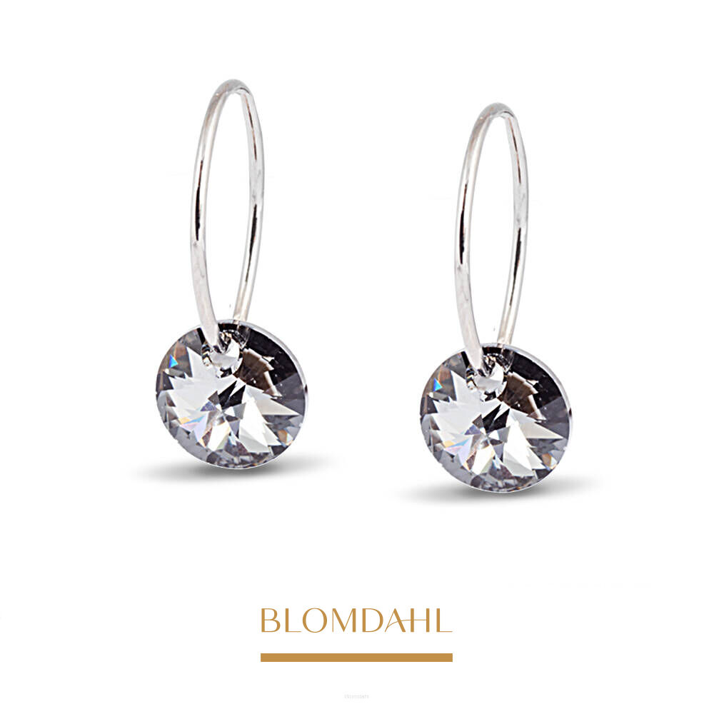 Hypoallergenic Round Black Diamond 8mm Earrings
