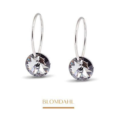 Hypoallergenic Round Black Diamond 8mm Earrings