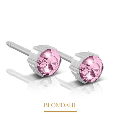 Hypoallergenic Light Rose 4 mm Earrings