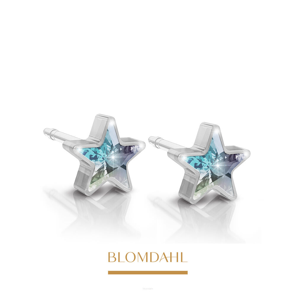 Hypoallergenic Star Rainbow Earrings 6 mm