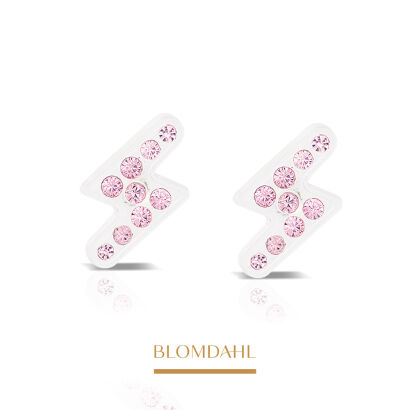 Kolczyki hipoalergiczne Brilliance Flash Light Rose 8 mm