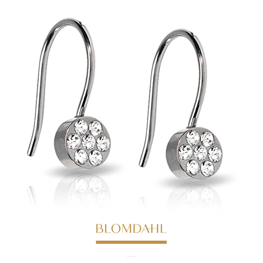 Hypoallergenic Earrings Pendant Brilliance Plenary Crystal 5 mm