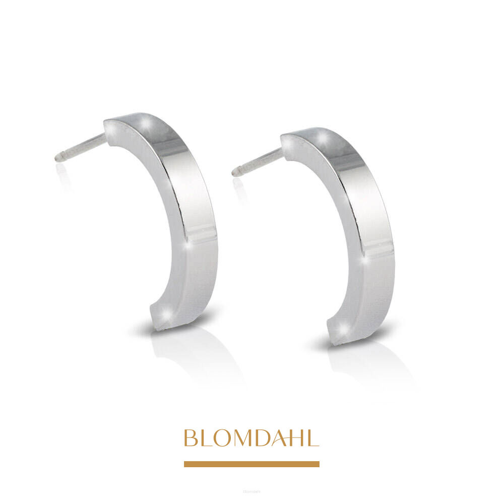 Hypoallergenic Earrings Pendant Plain Curved 15 mm