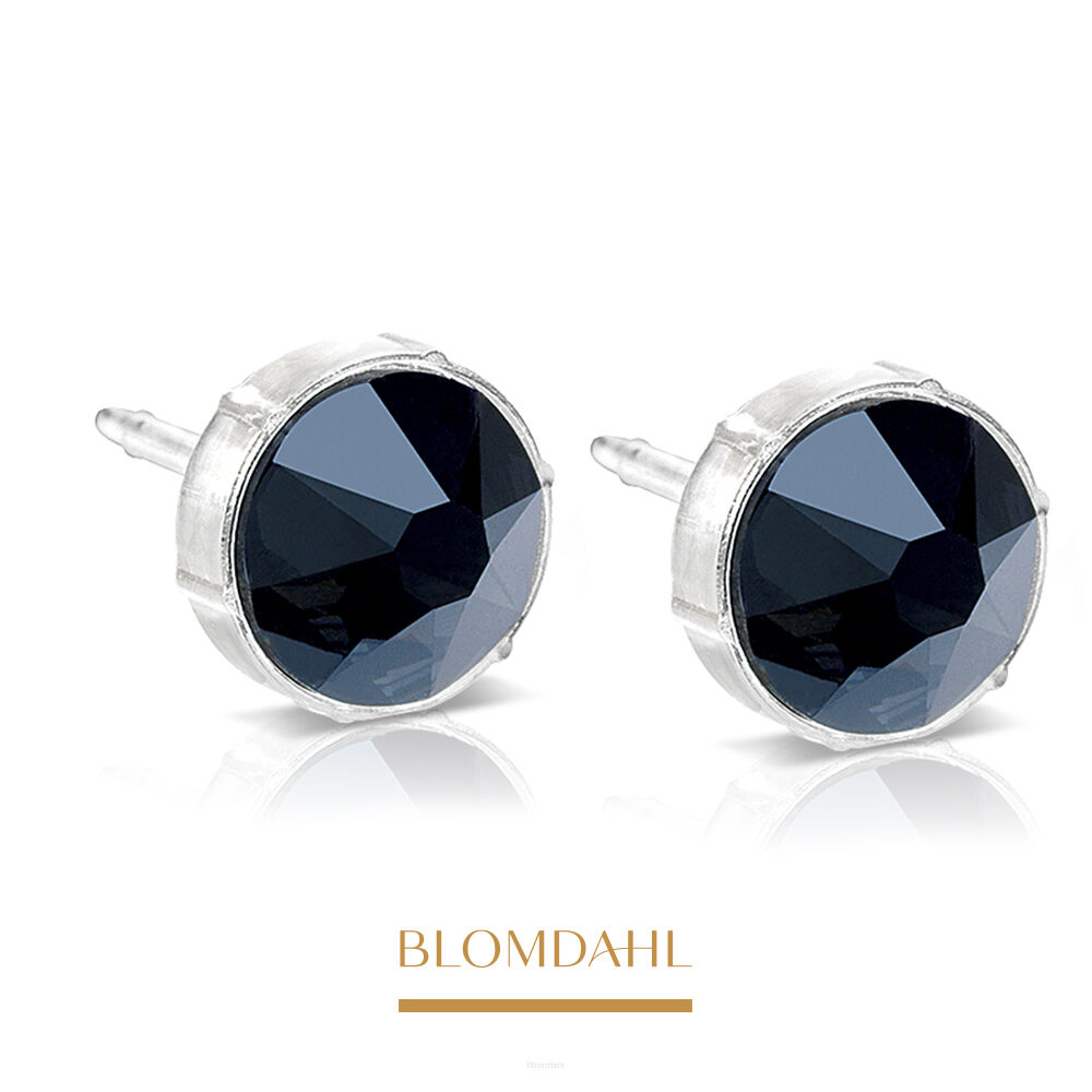Kolczyki hipoalergiczne Black Diamond 6 mm