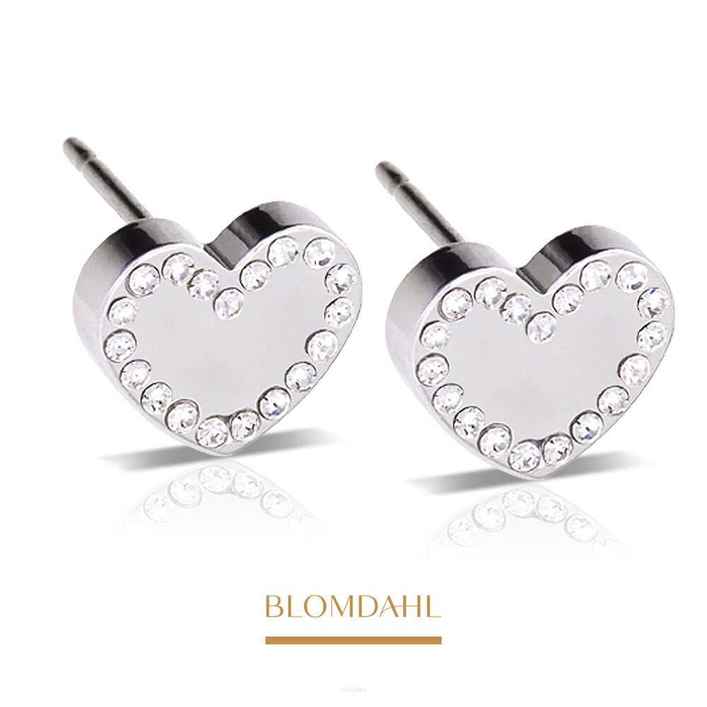 Kolczyki hipoalergiczne Brilliance Sweetheart 8 mm