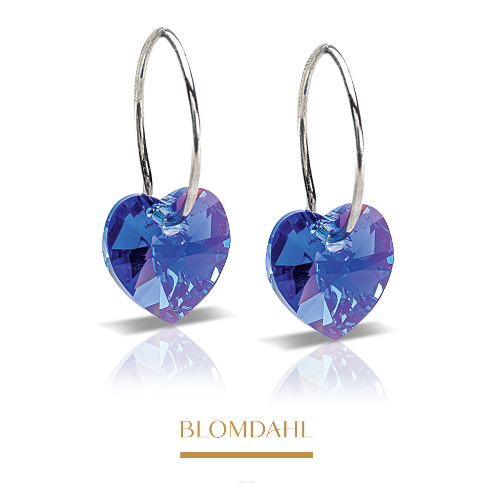 Hypoallergenic Heart Sapphire Earrings 10 mm