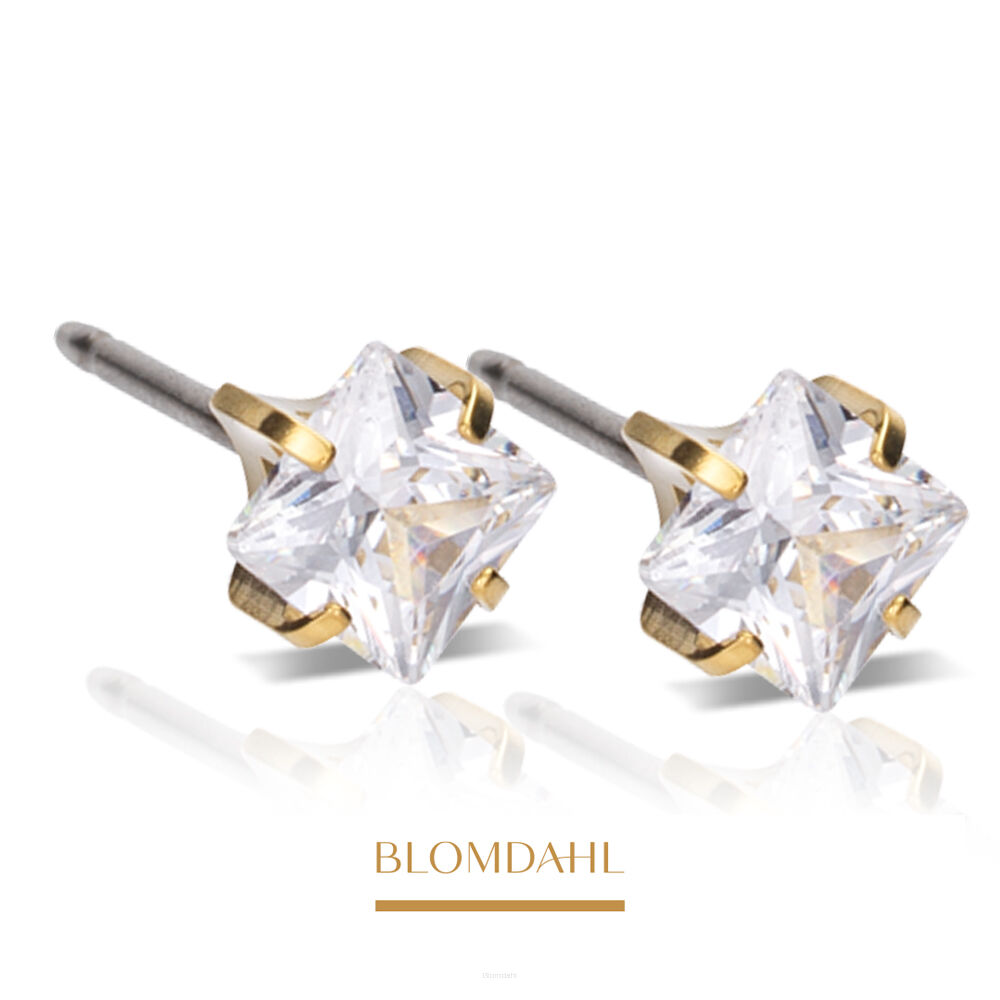 Kolczyki hipoalergiczne Tiffany Edge White 5 mm