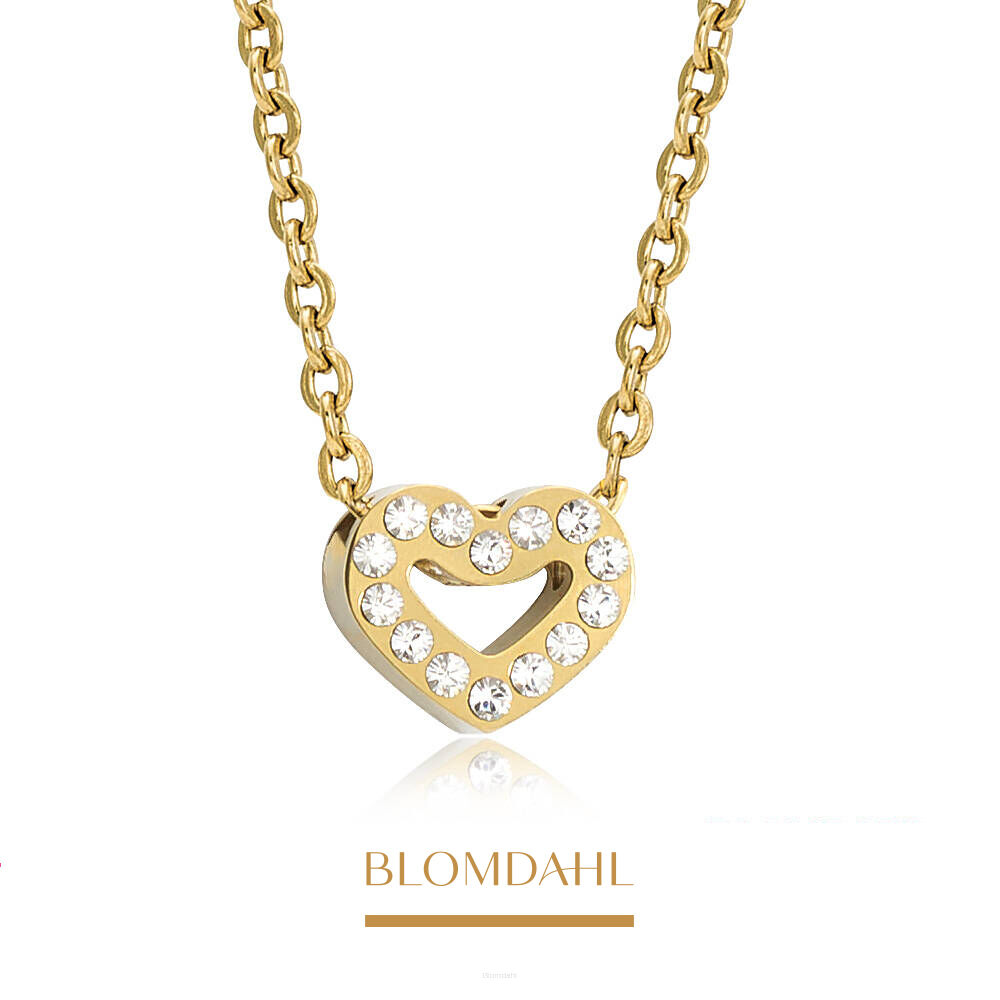 Brilliance Heart Hollow Crystal Necklace 8 mm