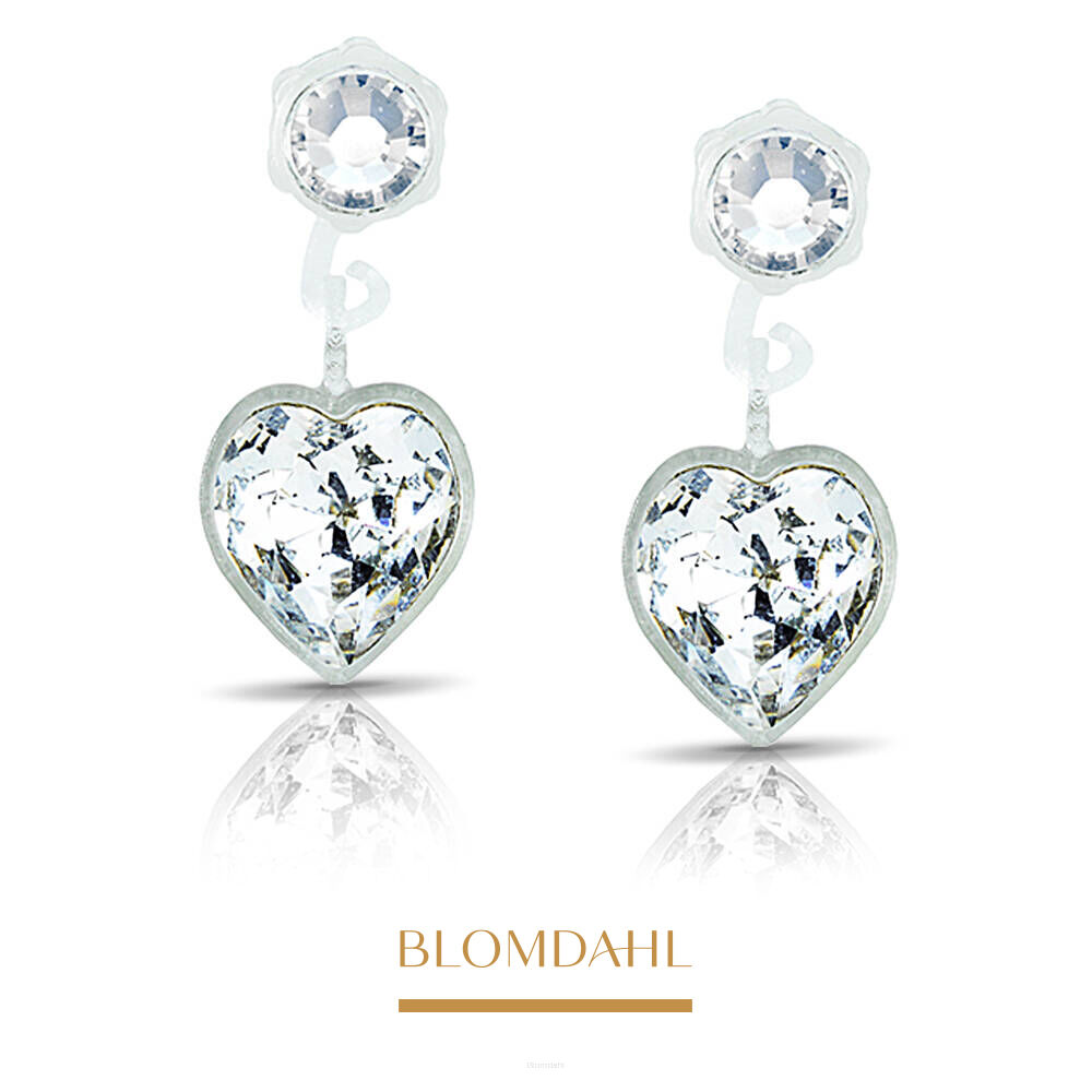 Колечки гіпоалергенні Heart Crystal 4/6 мм