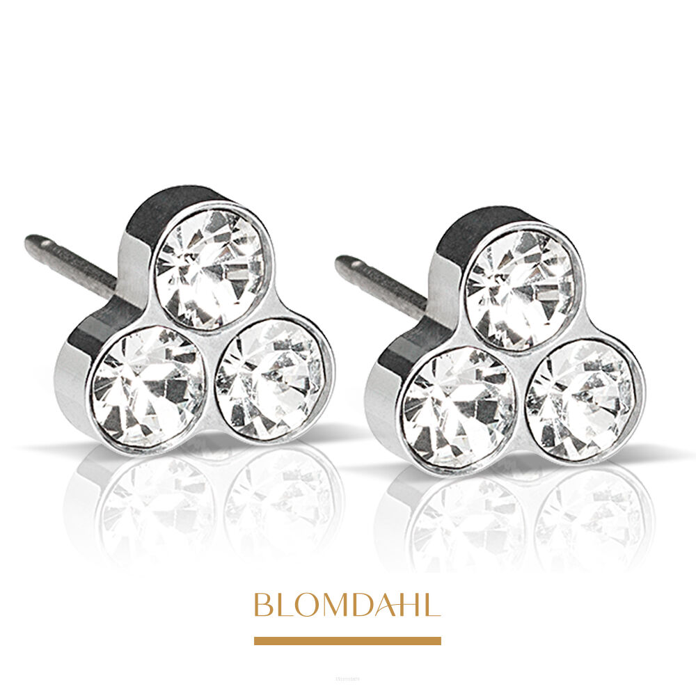 Hypoallergenic Clover Crystal 8 mm Earrings