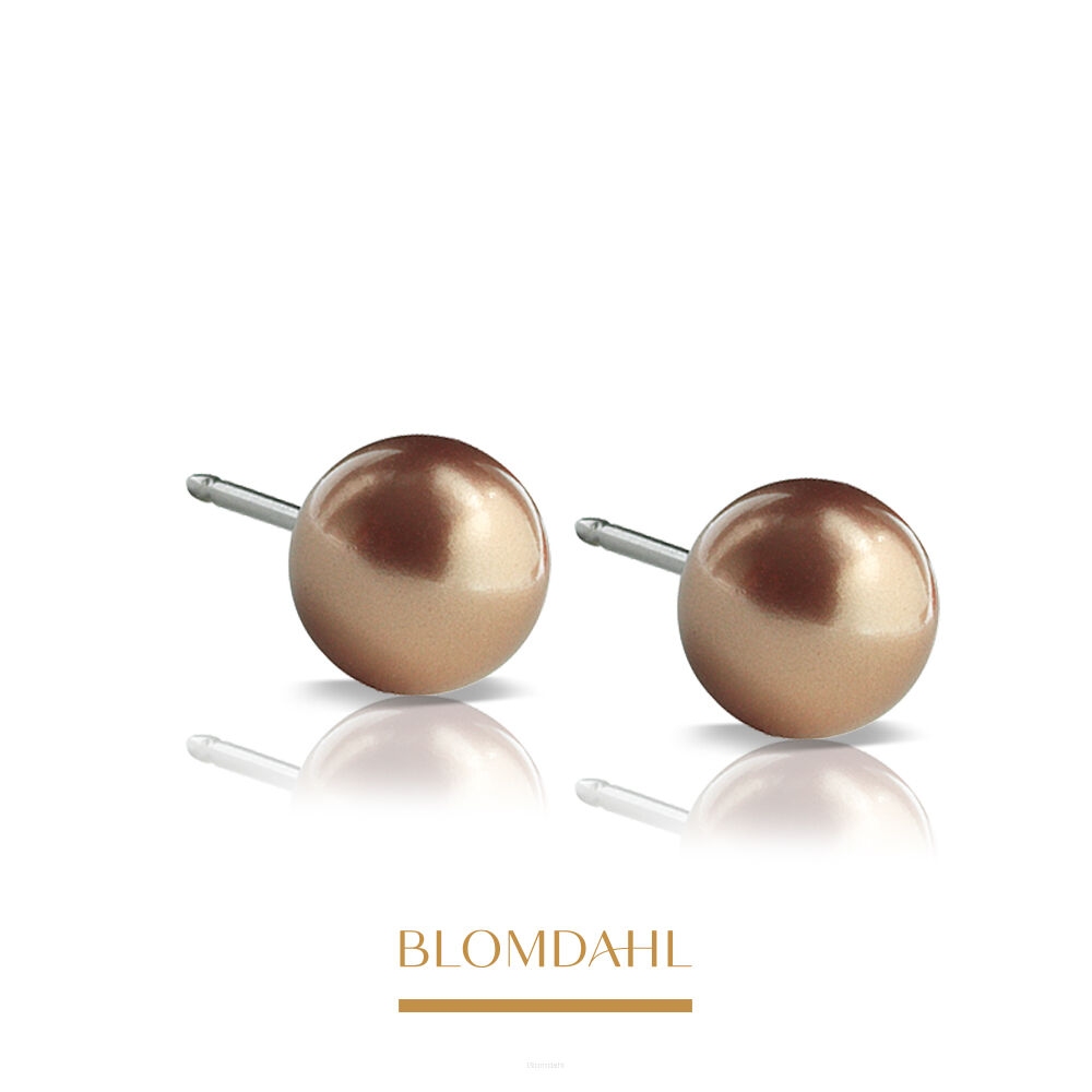 Hypoallergenic Pearl Bronze 4mm Earrings