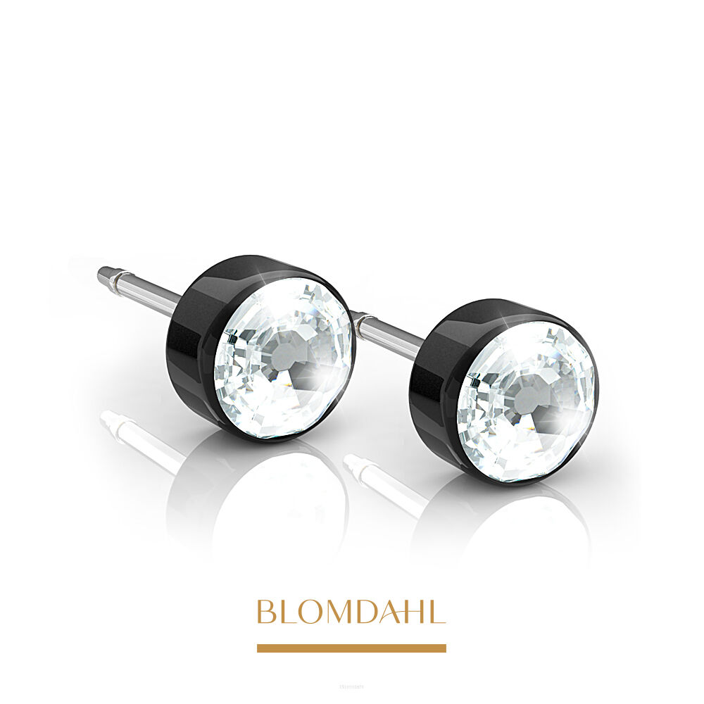 Hypoallergenic Bezel Crystal 5 mm Earrings