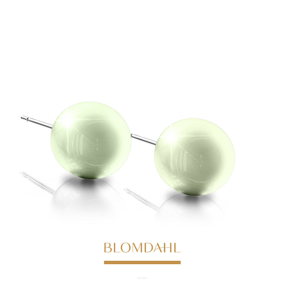 Hypoallergenic Pearl Pastel Green 6 mm Earrings