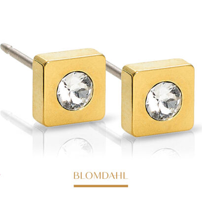 Hypoallergenic Petite Square Crystal Earrings 7 mm