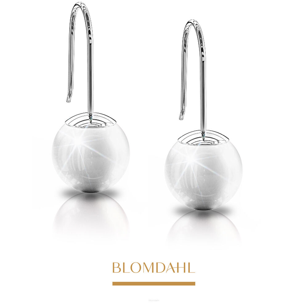 Hypoallergenic Mini Pendant Earrings Pearl White 6 mm