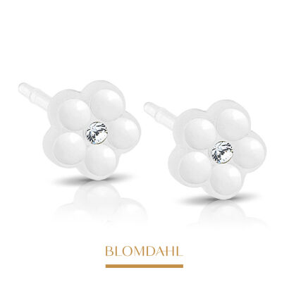 Колечки гіпоалергенні Daisy Pearl White 6 мм
