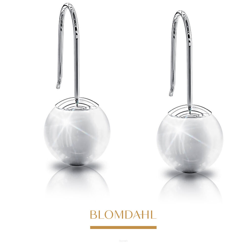 Hypoallergenic Earrings Pendant Pearl White 12 mm