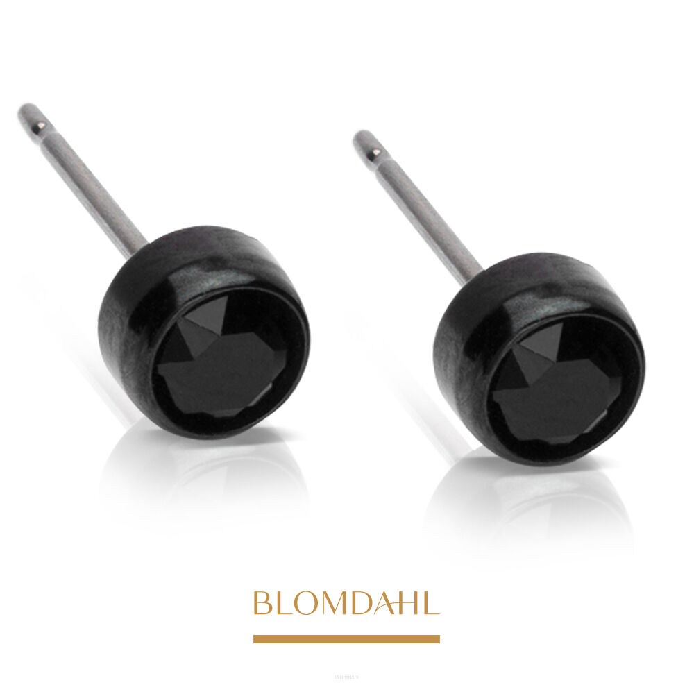 Hypoallergenic Black 6 mm Earrings
