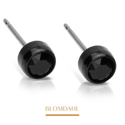 Hypoallergenic Black 6 mm Earrings
