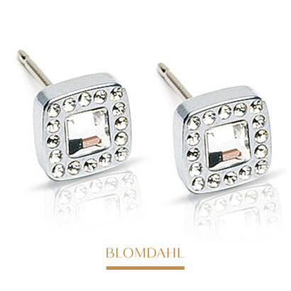 Hypoallergenic Brilliance Cushion Crystal 8 mm Earrings